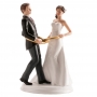 Figura para Tarta Pareja de Boda con Anillos 20 cm