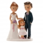 Figura para tarta Pareja de Boda con Niña