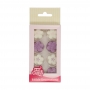 Flores de Azúcar Lilas y Blancas 24 ud Flores de Azúcar Lilas y Blancas 24 ud