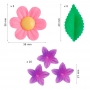 Flores, Miniflores y Hojas de Oblea 38 ud Flores, Miniflores y Hojas de Oblea 38 ud