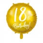 Globo de foil de 18 cumpleaños color Oro de 45 cm Globo de foil de 18 cumpleaños color Oro de 45 cm