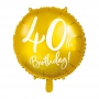 Globo de foil de 40 cumpleaños color Oro de 45 cm Globo de foil de 40 cumpleaños color Oro de 45 cm