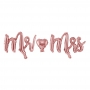 Globo de foil Mr & Mrs rosa oro de 90 cm de largo