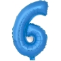 Globo Número 6 Azul 40cm - My Karamelli