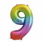 Globo Nº 9 Rainbow 86 cm
