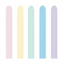 Globos alargados para globoflexia en colores pastel mate de 260S Globos alargados para globoflexia en colores pastel mate de 260S