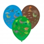 Globos de Látex con Pegatinas Dinosaurios 35 cm 3 ud Globos de Látex con Pegatinas Dinosaurios 35 cm 3 ud