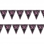 Guirnalda con banderines de 50 cumpleaños Pink Sparkling de 4 metros