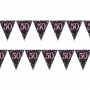 Guirnalda con banderines de 50 cumpleaños Pink Sparkling de 4 metros Guirnalda con banderines de 50 cumpleaños Pink Sparkling de 4 metros