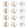 Juego 12 Impresiones Papel Comestible Conejitos de Pascua 6 cm