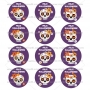 Juego 12 Impresiones Papel de Azúcar Catrinas Halloween 6 cm Juego 12 Impresiones Papel de Azúcar Catrinas Halloween 6 cm