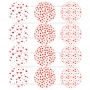 Juego 12 Impresiones Papel de Azúcar Corazones Modelo A 6 cm Juego 12 Impresiones Papel de Azúcar Corazones Modelo A 6 cm