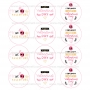 Juego 12 Impresiones Papel de Azúcar Logo San Valentín A 6 cm Juego 12 Impresiones Papel de Azúcar Logo San Valentín A 6 cm