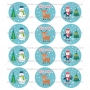 Juego 12 Impresiones Papel de Azúcar Navidad Modelo D 6 cm Juego 12 Impresiones Papel de Azúcar Navidad Modelo D 6 cm