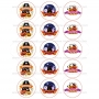 Juego 15 Impresiones Papel Comestible Dulce Halloween B 5 cm Juego 15 Impresiones Papel Comestible Dulce Halloween B 5 cm