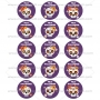 Juego 15 Impresiones Papel de Azúcar Catrinas Halloween 5 cm Juego 15 Impresiones Papel de Azúcar Catrinas Halloween 5 cm