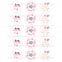 Juego 15 Impresiones Papel de Azúcar Logo San Valentín C 5 cm Juego 15 Impresiones Papel de Azúcar Logo San Valentín C 5 cm