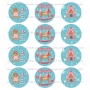 Juego 12 Impresiones Papel de Azúcar Navidad Modelo C 6 cm Juego 12 Impresiones Papel de Azúcar Navidad Modelo C 6 cm