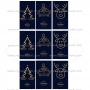 Juego 9 Impresiones 9x5 cm en Papel Comestible Navidad Rectangular C Juego 9 Impresiones 9x5 cm en Papel Comestible Navidad Rectangular C