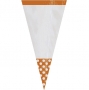 Juego de 10 conos para dulces Naranja y blanco Juego de 10 conos para dulces Naranja y blanco