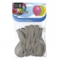 Juego de 10 globos de látex gris mate de 30 cm