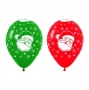 Juego de 10 Globos Navidad Verdes y Rojos