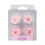 Juego de 12 Flores de Azúcar Tonos Rosados Juego de 12 Flores de Azúcar Tonos Rosados
