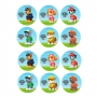 Juego de 12 impresiones en Oblea Patrulla Canina Juego de 12 impresiones en Oblea Patrulla Canina