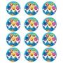 Juego de 12 Impresiones en Papel Comestible Baby Shark Juego de 12 Impresiones en Papel Comestible Baby Shark