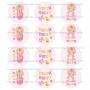 Juego de 12 Impresiones en Papel de Azúcar Baby Girl Modelo A 6 cm