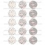 Juego de 12 Impresiones en Papel de Azúcar San Valentín Modelo B 5 cm Juego de 12 Impresiones en Papel de Azúcar San Valentín Modelo B 5 cm