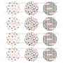 Juego de 12 Impresiones en Papel de Azúcar San Valentín Modelo B 6 cm Juego de 12 Impresiones en Papel de Azúcar San Valentín Modelo B 6 cm