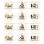 Juego de 12 Impresiones en Papel de Azúcar Verano Modelo D 6 cm Juego de 12 Impresiones en Papel de Azúcar Verano Modelo D 6 cm