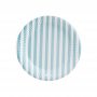 Juego de 12 Platos a Rayas Celestes 18cm Juego de 12 Platos a Rayas Celestes 18cm