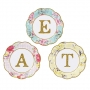 Juego de 12 Platos pequeños Vintage Floral Juego de 12 Platos pequeños Vintage Floral