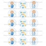 Juego de 15 Impresiones en Papel de Azúcar Baby Boy Modelo A 5 cm Juego de 15 Impresiones en Papel de Azúcar Baby Boy Modelo A 5 cm