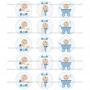 Juego de 15 Impresiones en Papel de Azúcar Baby Boy Modelo B 5 cm Juego de 15 Impresiones en Papel de Azúcar Baby Boy Modelo B 5 cm