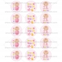 Juego de 15 Impresiones en Papel de Azúcar Baby Girl Modelo A 5 cm Juego de 15 Impresiones en Papel de Azúcar Baby Girl Modelo A 5 cm