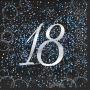 Juego de 16 Servilletas 18 Cumpleaños Azul Juego de 16 Servilletas 18 Cumpleaños Azul