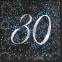 Juego de 16 Servilletas 30 Cumpleaños Azul Juego de 16 Servilletas 30 Cumpleaños Azul