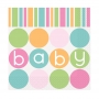 Juego de 16 Servilletas Baby Colores Pastel Juego de 16 Servilletas Baby Colores Pastel