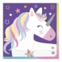 Juego de 16 servilletas de papel de unicornio Juego de 16 servilletas de papel de unicornio