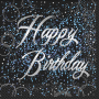 Juego de 16 Servilletas Happy Birthday Azul Juego de 16 Servilletas Happy Birthday Azul