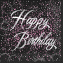 Juego de 16 Servilletas Happy Birthday Rosa Juego de 16 Servilletas Happy Birthday Rosa