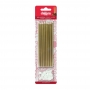 Juego de 16 Velas Metálicas color Oro 13 cm Juego de 16 Velas Metálicas color Oro 13 cm