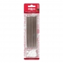 Juego de 16 Velas Metálicas color Plata 13 cm Juego de 16 Velas Metálicas color Plata 13 cm