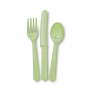 Juego de 18 cubiertos de plástico Verde Pastel Juego de 18 cubiertos de plástico Verde Pastel