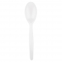 Juego de 20 cucharas de plástico en blanco Juego de 20 cucharas de plástico en blanco