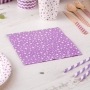 Juego de 20 Servilletas Lilas con Estrellas