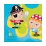 Juego de 20 Servilletas Tesoro Pirata 33x33 cm Juego de 20 Servilletas Tesoro Pirata 33x33 cm